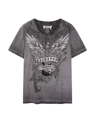 BUCKAROO [Premium] Women'S Vintage Wing T-Shirt Gray