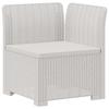 1 Seater Garden Sofa Rattan Look PP White