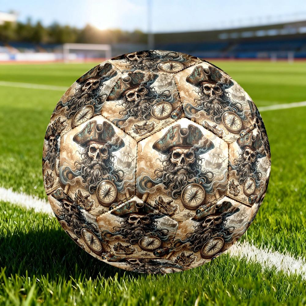 1pc Pirate Treasure Map Size 5 Soccer Ball Professional Lightweight Durable Match Training Football Indoor &Outdoor Sports BallTraining Ball y25