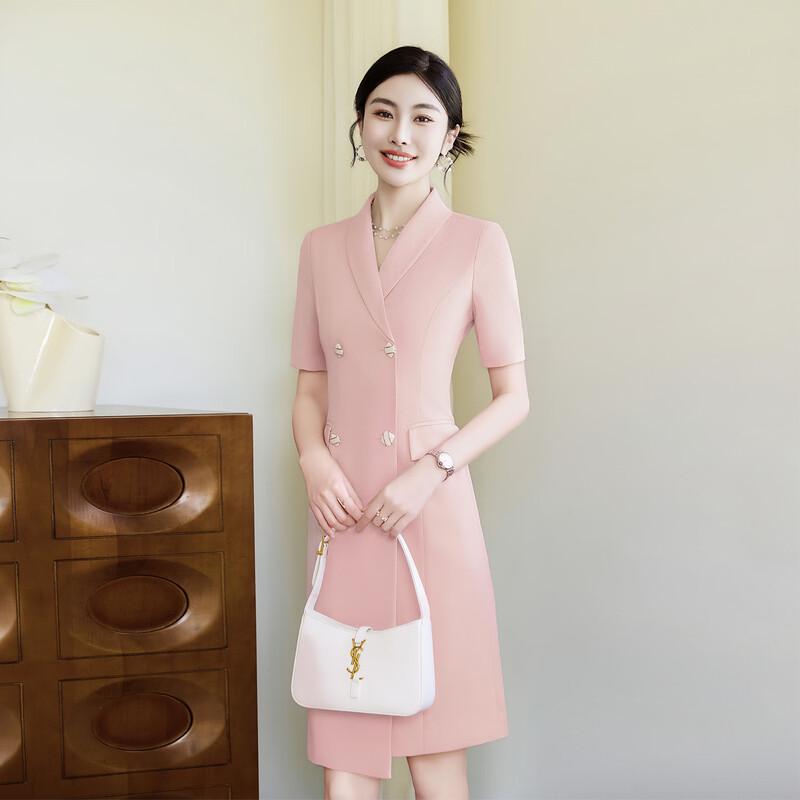 Trueman Women's Cherry Blossom Pink Professional Suit Dress