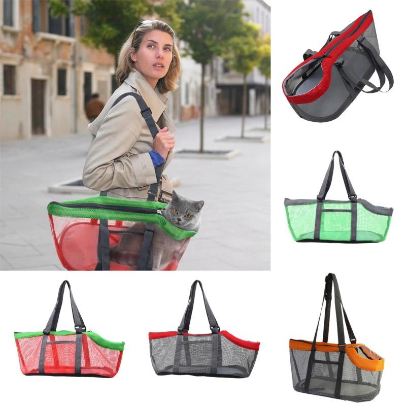Portable Foldable Pet Carrier Tote Bag Breathable Mesh Window Shoulder Outdoor Travel Walk Bag for Small Dogs and Cats