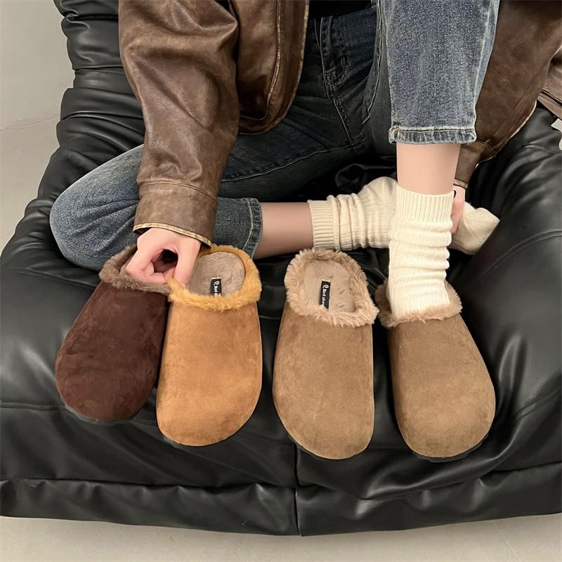 Fashion Spring Summer Slippers Soft Flax Simple Cute Warm Home Men Women House Floor Indoor Slides Fur Cross Fat Dudu Shoes Room Flat