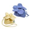 Flower Print Drawstring Bucket Bag Double-Sided Large Capacity Shoulder Crossbody Bag for Commuting and Daily Use