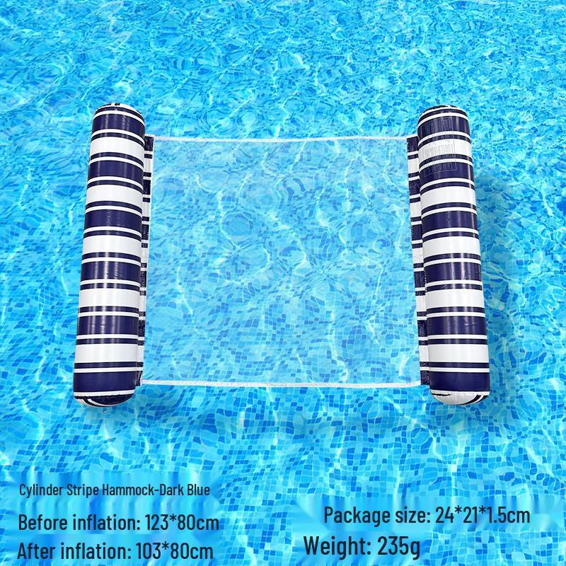 Tumbona Flotante Inflable Plegable Transfronteriza con Respaldo y Malla