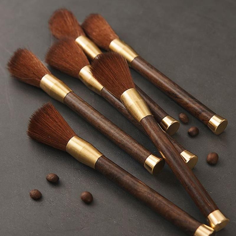 Coffee Grinder Cleaning Brush Wooden Handle Espresso Brush Dusting Coffee Powder Brush Home Kitchen Tool Coffee Accessories
