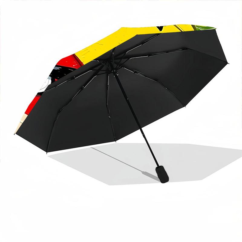 1 Stück Angry Birds Automatischer Auf-/Zuklappbarer Regenschirm, Winddichte 8-Rippen-Konstruktion, Leichter Reise-Regenschirm für Damen/Herren 14