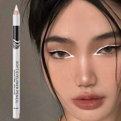 12/1 PC nouveau Eyeliner blanc maquillage lisse facile à porter yeux éclaircissant imperméable à l'eau mode yeux Liner crayons outil de maquillage des yeux