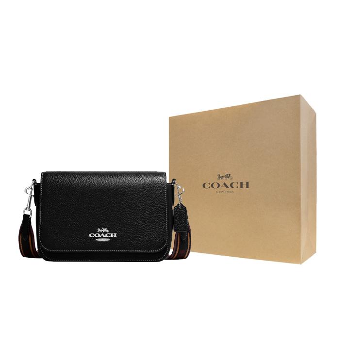 New COACH Leather Crossbody Bag, Shoulder Bag Women's Black CH252-SVA47