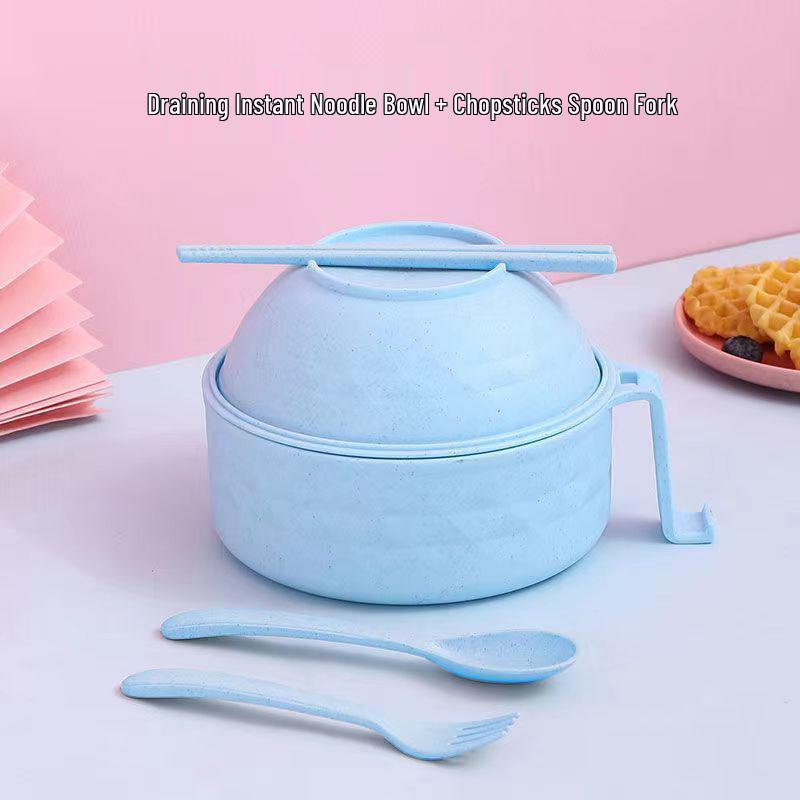 

Microwavable Instant Noodle Bowl with Lid for Students