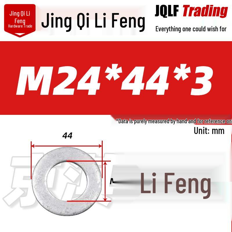 4.8 Grade Hot-Dip Galvanized Flat Washer, GB97, Metal Screw Washer M8-M30
