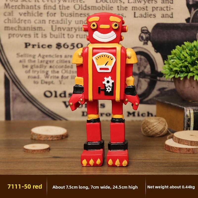 Resin Retro Robot Artwork For Home Office Gift For Teens And Decoration Friends