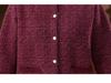 Grandma's Autumn Knitwear: Plus-Size Velvet Thick Cardigan for 70-80 Year Olds - Perfect for Fall & Winter.