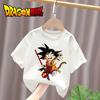 Dragons Balls Boys White Cotton T-Shirt Sun Goku Toddler Short Sleeve Tees Shirts Cartoon Summer Clothes Kawaii Birthday Gifts