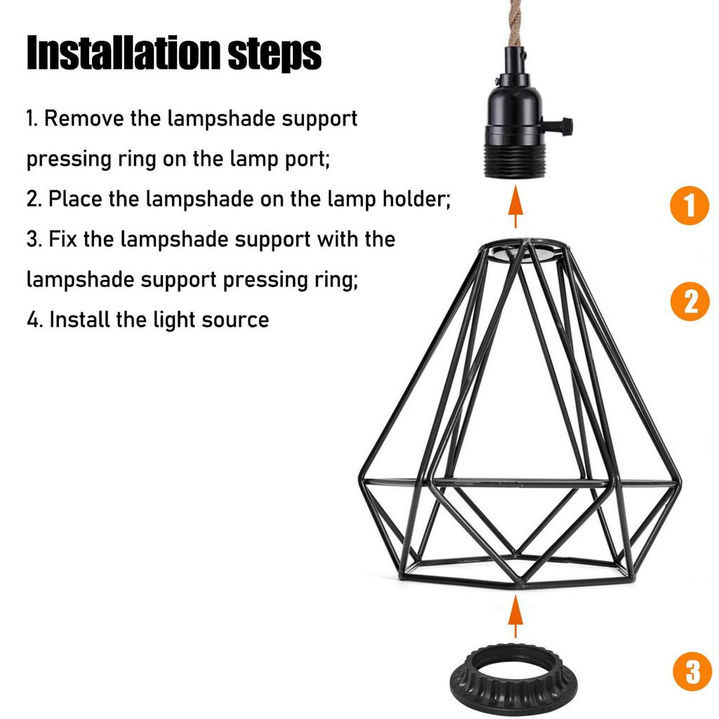 6PCS E26 Light Socket Rings, Lamp Shade Collar Ring, Lock Socket Replacement Adapter Ring, Retainer Rings for Light Fixtures