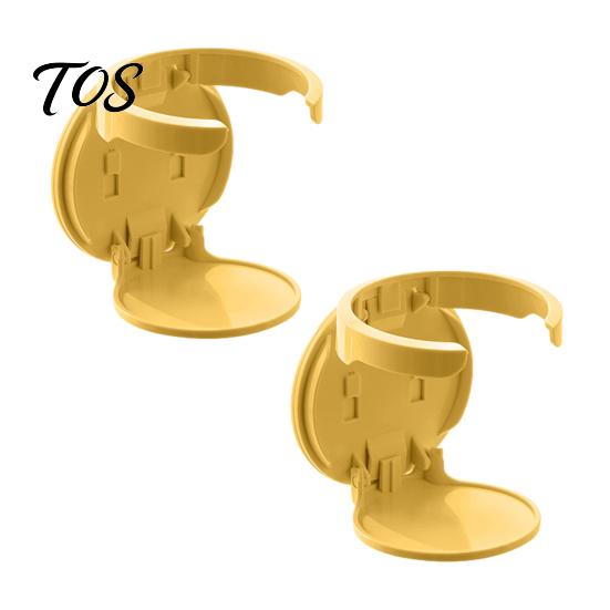 Wall Mounted Beverage Rack 2PCS Foldable Cup Holder, Space Saving Adhesive Drink Compact Travel Stand Stable for Coffee Mugs Water Bottles And
