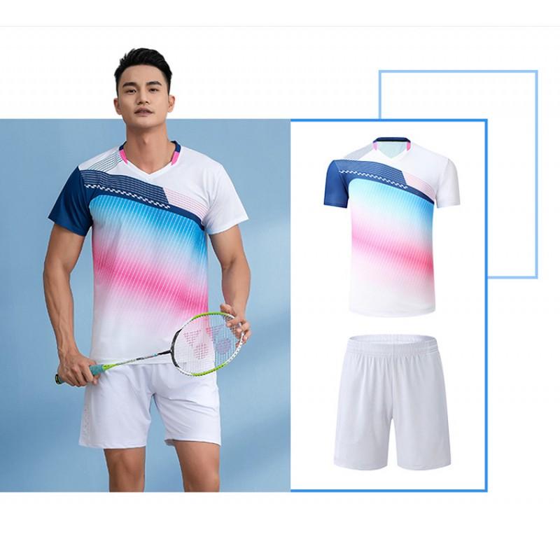 Unisex Badminton Shirt Pants Set Quick Dry Sportswear Training Competition Lightweight Athletic Wear