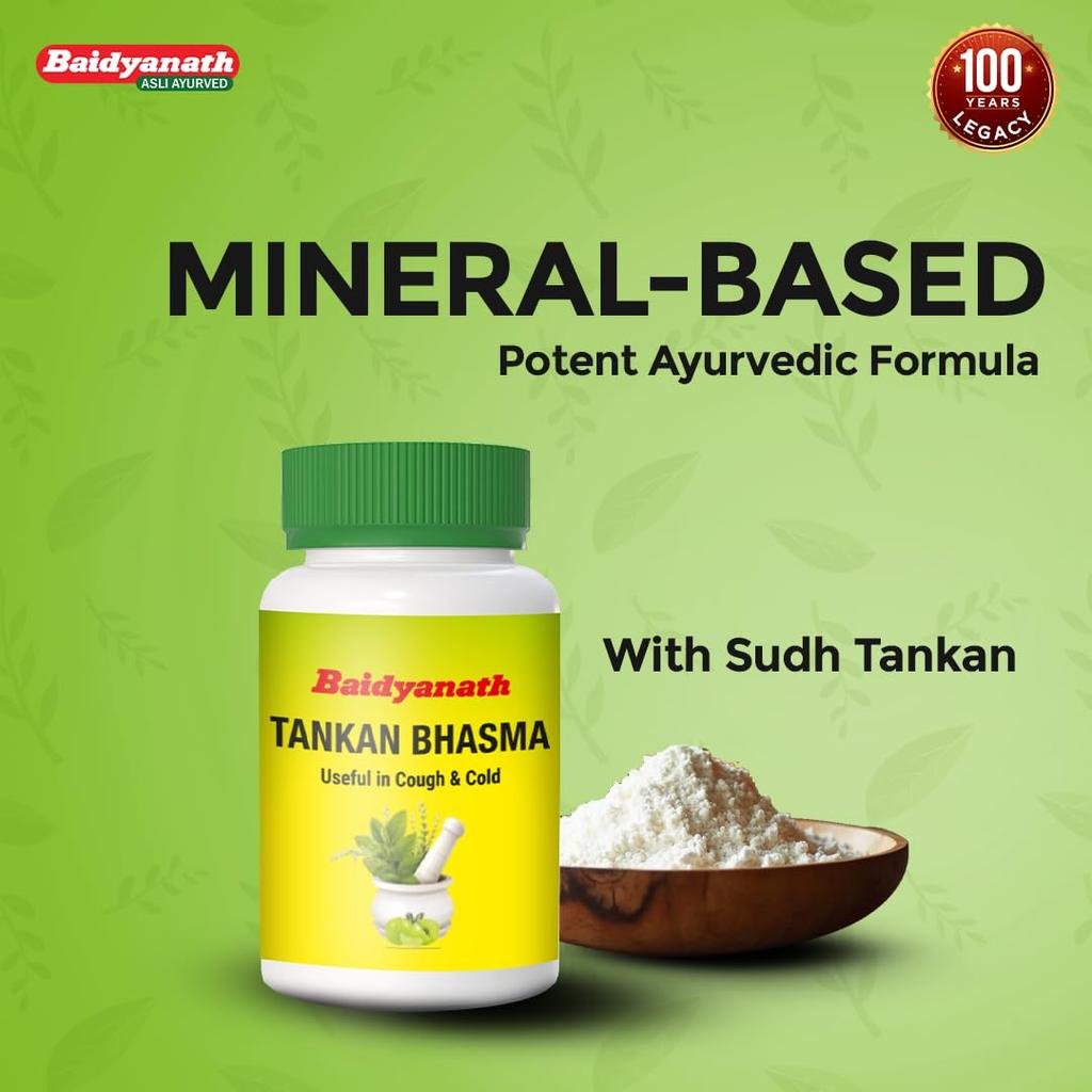 Baidyanath Tankan Bhasma Ayurvedic Respiratory Support Powder Purified Borax 15g Pack of 2 for Seasonal Wellness