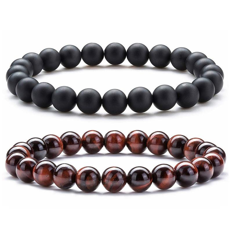 JYL TS Bracelet Couple's Elastic  Beaded Strengthens Bond & Shared Fortune