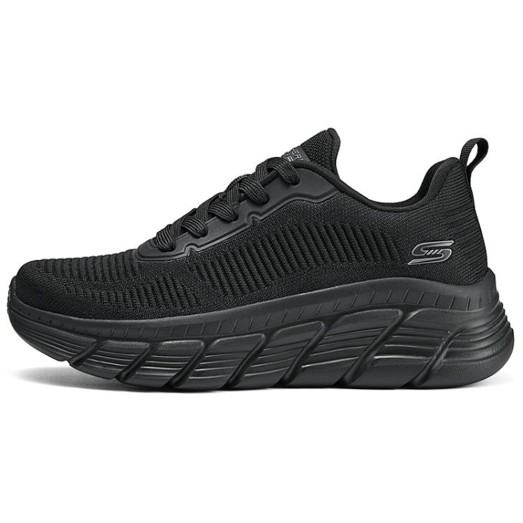 Skechers Bobs B Flex Hi Удобные Универсальные Прочные Низкие Повседневные Кроссовки Женские Черные 117385-BBK 35
