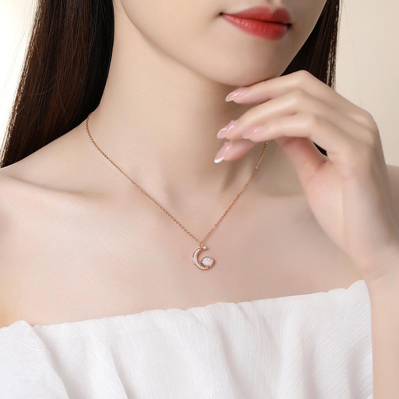 Tancise S925 Sterling Silber Luxus Persönlichkeit Anhänger Halskette Damen Klassische Gezeiten Halskette