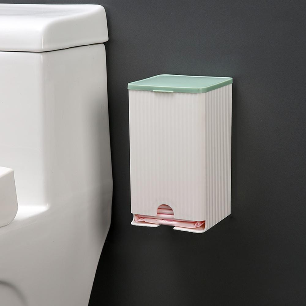 

Настенный пыленепроницаемый маленький ящик для хранения гигиенических прокладок, многофункциональный, с откидной крышкой, ящики для хранения бумажных салфеток, ватных палочек