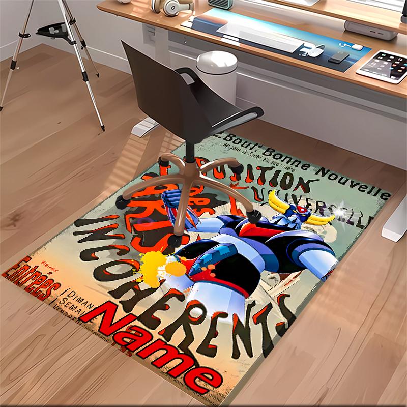 1pc UFO Robo Grendizer1 Print Area Rug - Soft, Washable Non-Slip Indoor Mat for Office Chairs, Living Room, Home Office Decorative Rug