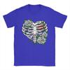 Skeleton Rib Cage With Flowers Halloween XRay Skeleton Candy T Shirt Summer  Y2K Funny T Shirts Cotton Tee Shirt For Men  Tees
