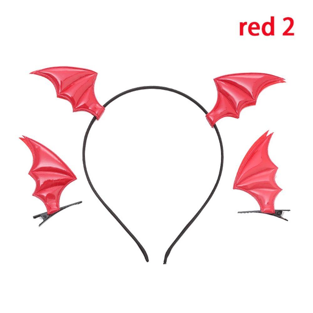 Gothic Bat Headband Costume Hair Hoops Wash up/Makeup Hair Clip Hoop Set  Adults Kids