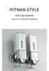 Wall-Mounted Dual Soap Dispenser with Double Hook for Bathroom & Kitchen