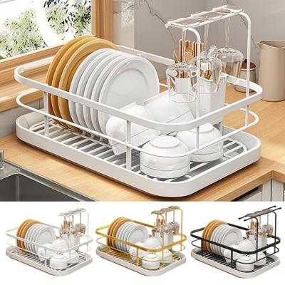 Dish Plate Storage Rack Large Capacity Rust-Resistant Adjustable Ventilated Design Kitchen Counter