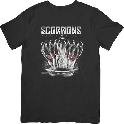 Scorpions Music Unisex Střih pro muže a ženy Kvalitní bavlněné tričko Černé
