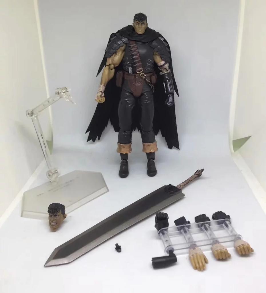 Anime Games Figma 359 Repaint Edition GUTS: Black Swordsman Action Figure Berserk Movable Model Toy Boy Collectables Gifts