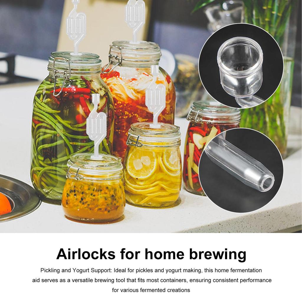 Home brewing airlock transparent S-type one-way exhaust valve check valve water seal fermentation valve Airtight Equipment