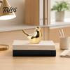 Ceramic Bird Ornament Statues, Modern Gold Decoration, Nordic Style Desktop Decoration Figurine Ornaments for Home Office Decor Abstract Art