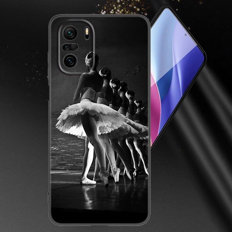 

Чехол для телефона «Балерина» для Xiaomi Mi POCO X3 NFC GT M4 M3 12 11T 10T Pro A3 11 Lite NE 5G 12X 11i F3, мягкий черный чехол из ТПУ Xiaomi Mi A3