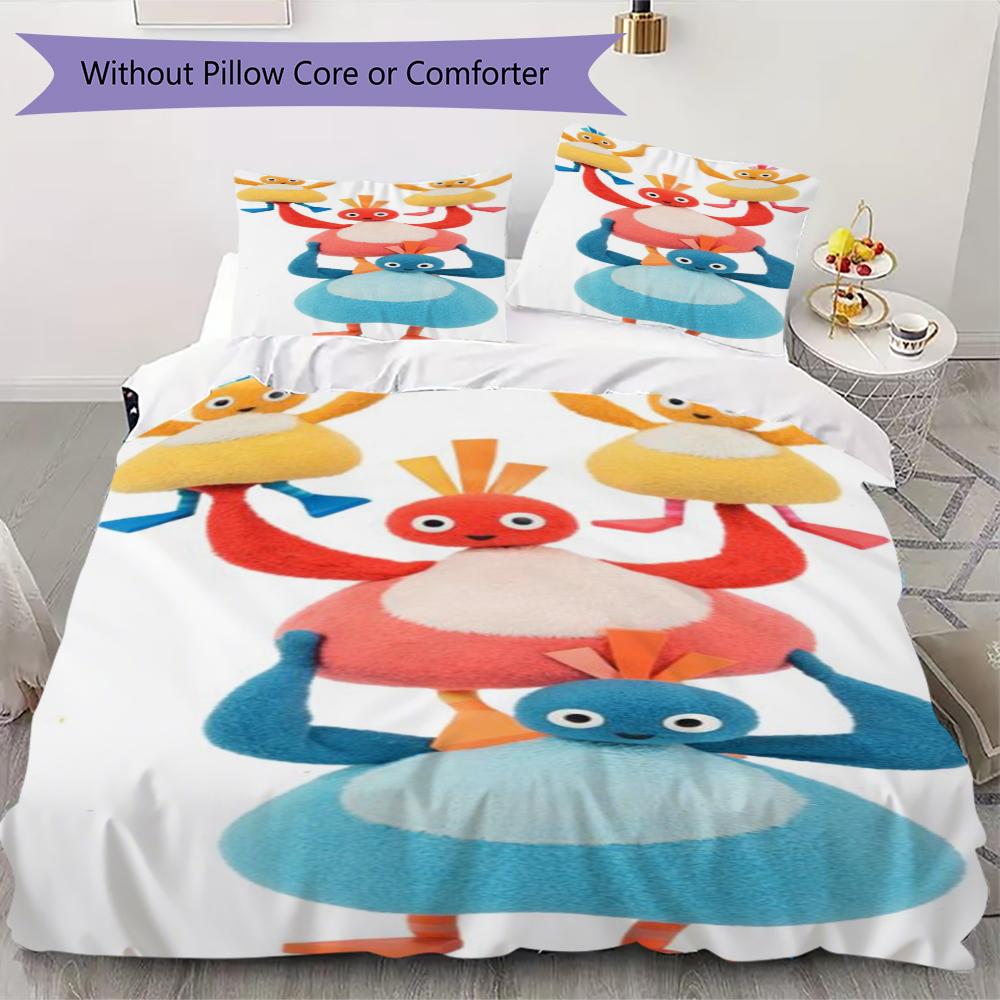 

Twirlywoos Pattern Bedding uilt Set uilt Cover Pillowcase Home Decoration Birthday Gift (1 * duvet cover + 2 * pillowcase without core)230 135x200cm