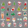 50-Pack Waterproof Christmas Cartoon Stickers for Journals, DIY, Skateboards, Phone Cases, and Suitcases