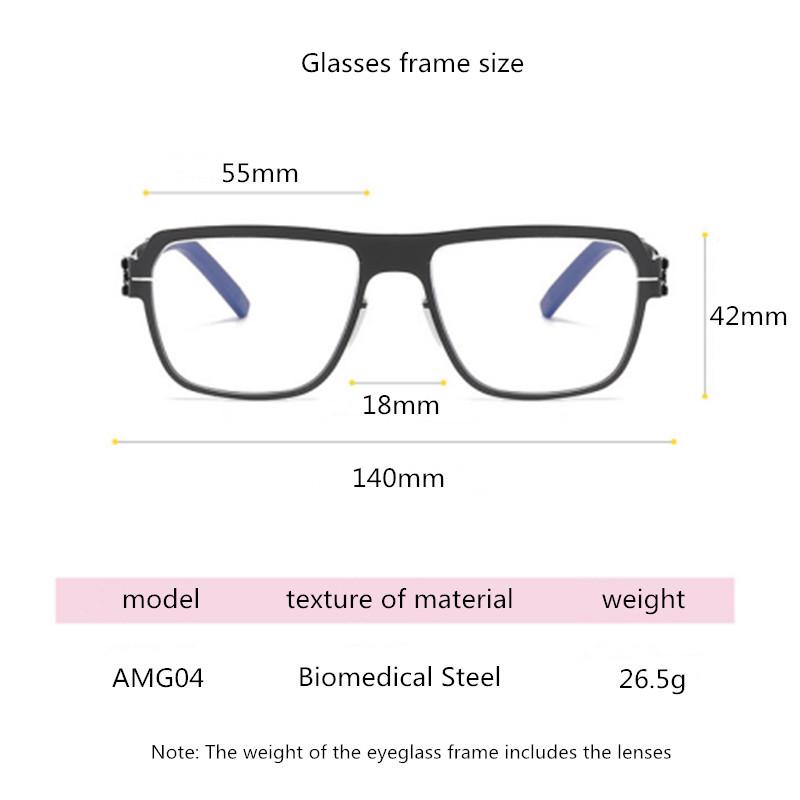 Germany Designer Glasses Frames Men Super Thin Medical Aviation Stainless Steel Retro Eyeglasses Women Reading Spectacle Frame