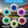 Solar Outdoor Ground Light with 16 LEDs Outdoor Decorative Landscape Lighting Solar Lawn Lights for Gardens, Courtyards, and Walkways