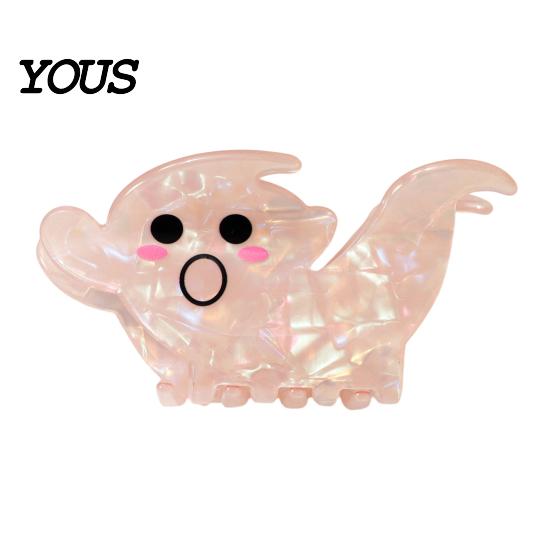 Medium Length Hair Clip Halloween Claw, Cute Ghost Gripper, Firm Grip with Elastic Gripper Shimmer for Long Hair, Comfortable Stylish Accessories