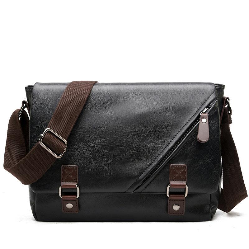 

TS JYL laptop bag,Korean Leather Men Shoulder Bag Business Commuter Envelope Crossbody Bag OneSize чёрный