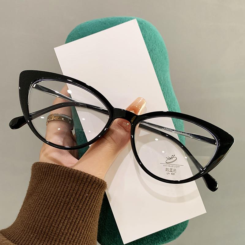 Unisex Retro Cat Eye Reading Glasses Women Elegant Small Frame Decorative Glasses Anti Blue Light Computer Far Sight Eyeglasses