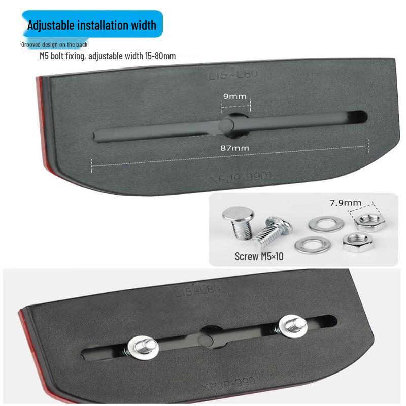 Odbłyśnik na tylny bagażnik rowerowy Lishi Honeycomb