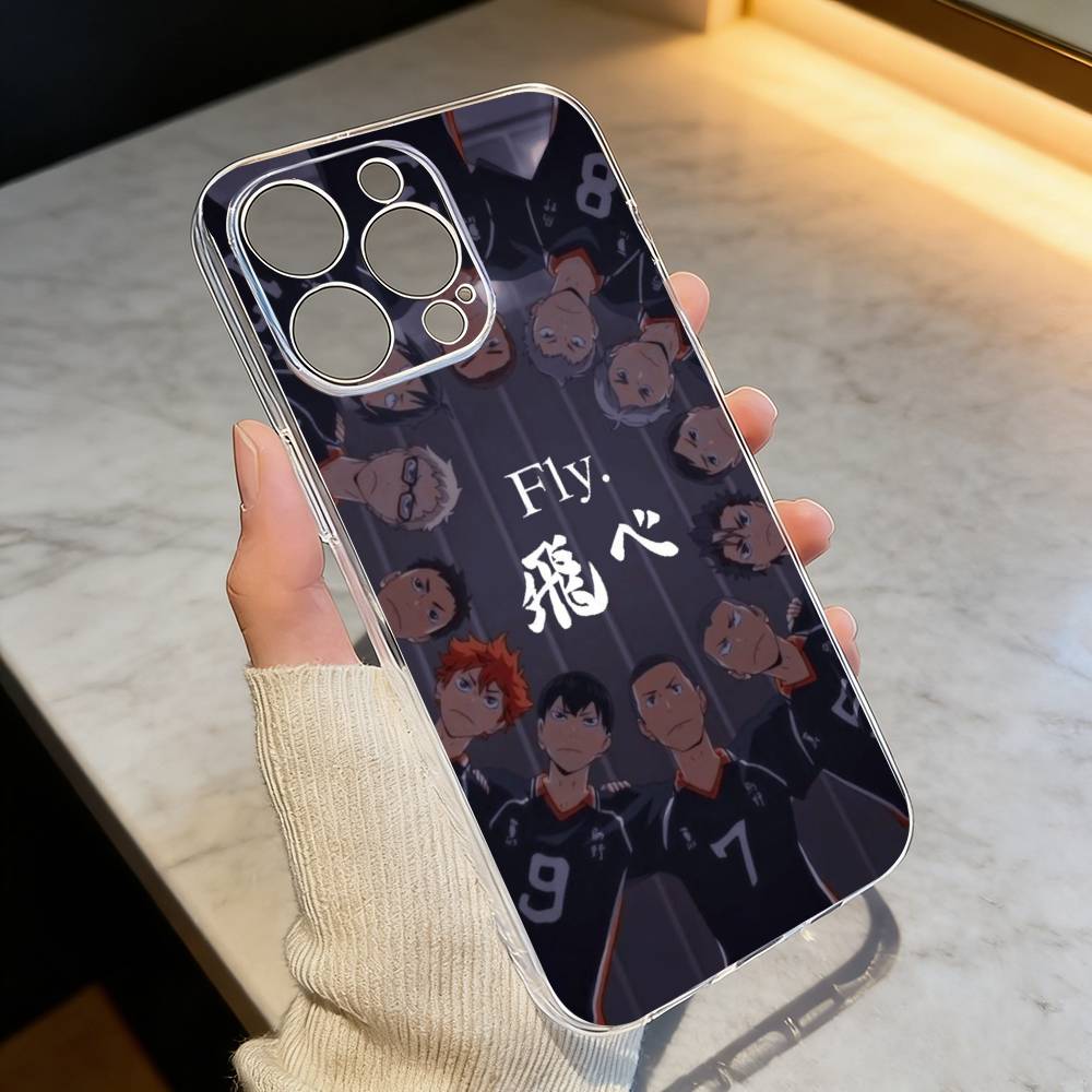 H-Haikyuu Anime Phone Case For iPhone 17 16 15 14 13 12 11 Mini Pro Max Plus Transparent Cover
