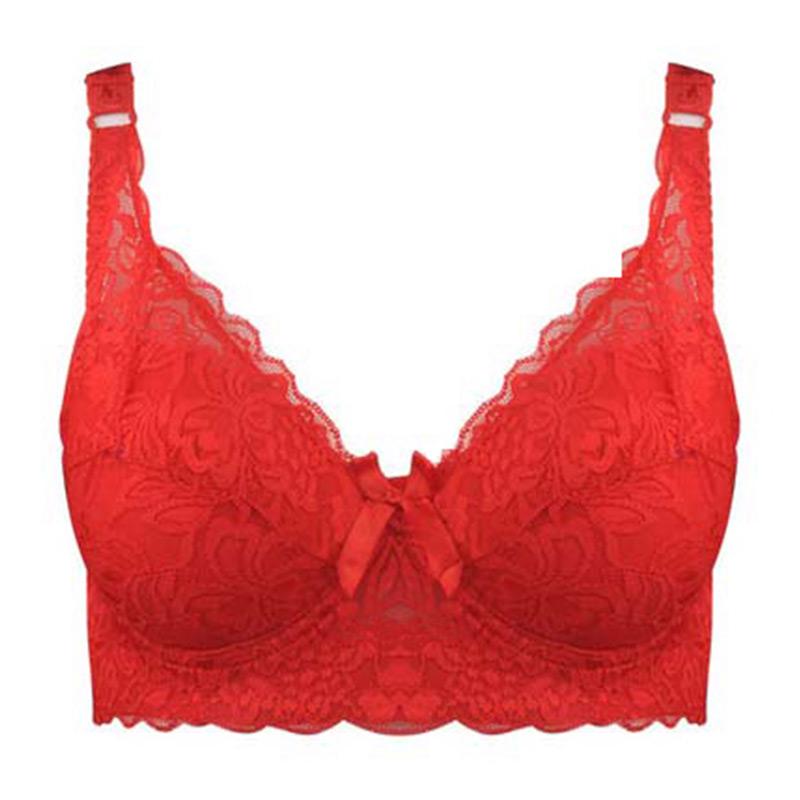 Women Underwear Small Bra Plus Size Undewire Adjustable Lace Women's Bra Breast Cover B C D Large Size Lace Bras