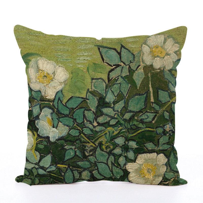Oil Painting Style Pillowcases Decorative Pillowcases For Home Sofa And Dormitory