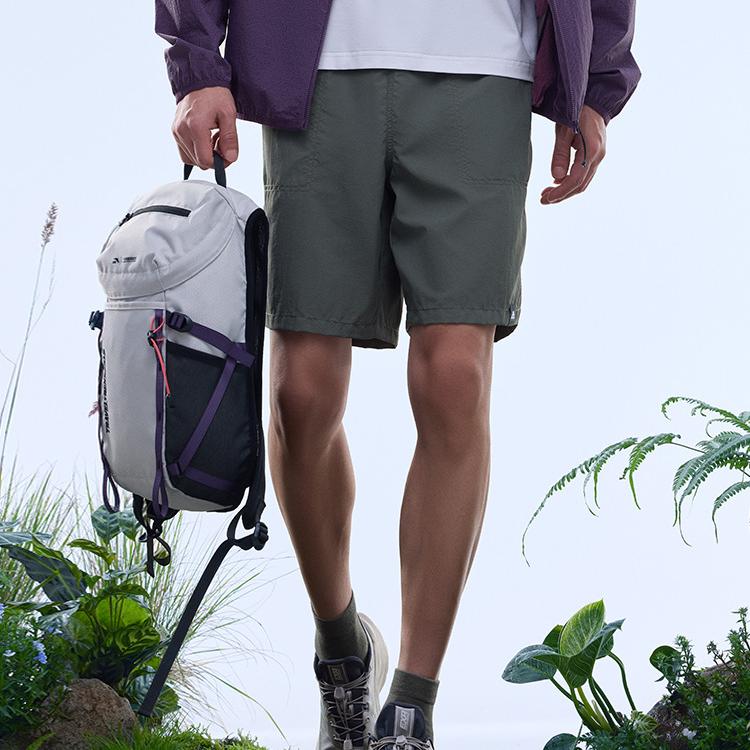 Anta Comfortable Simple Mid Waist Loose Five Point Casual Shorts Men shorts Seaweed-Green 952526504-4