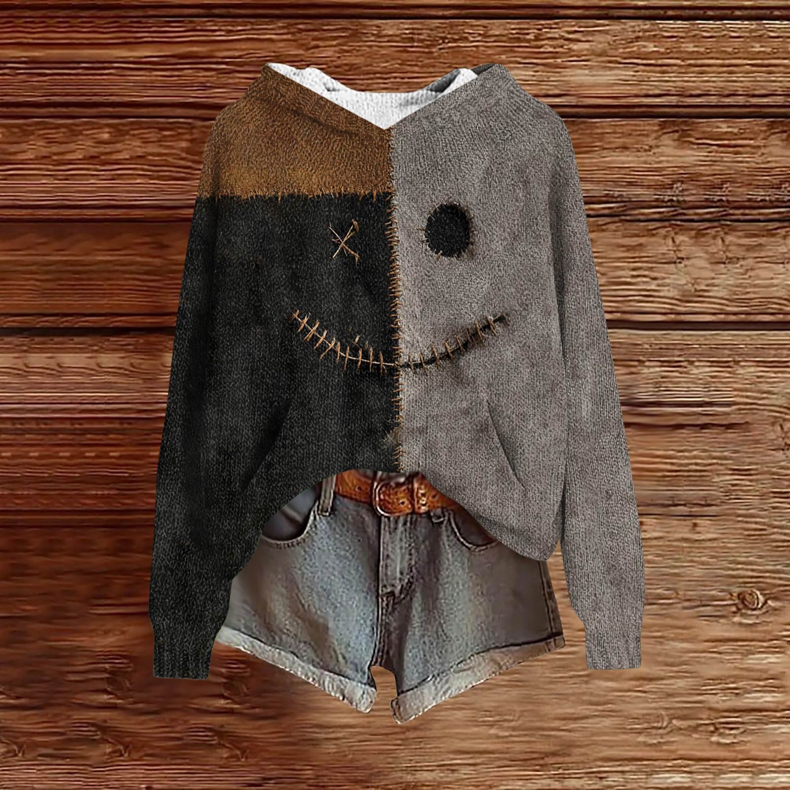 

Женские толстовки Вязаный свитер Милая рубашка Осенний пуловер Толстовка с капюшоном XL жёлтый