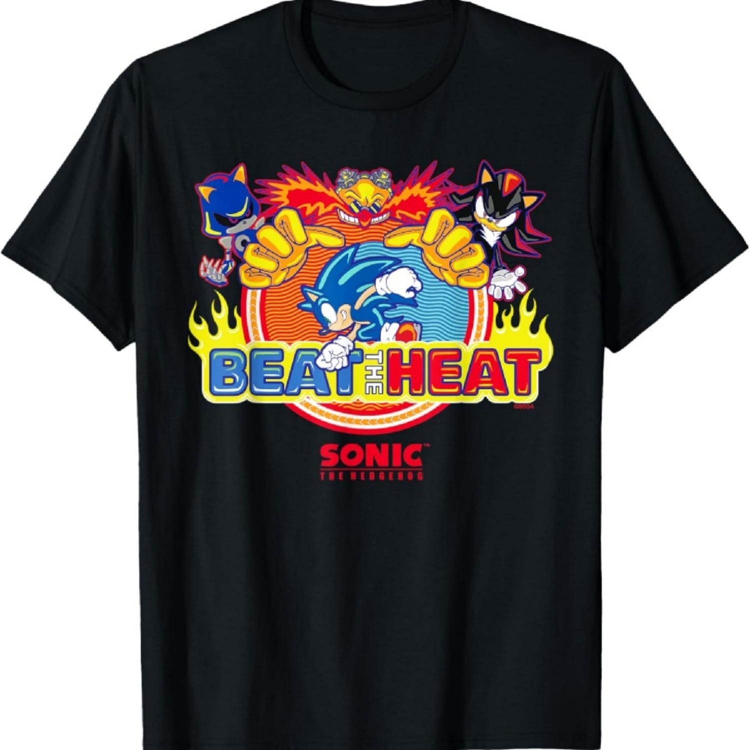 Соник Хеджхог - Победи жару Соник, Шэдоу, Эггман Футболка XXXXXL разноцветный