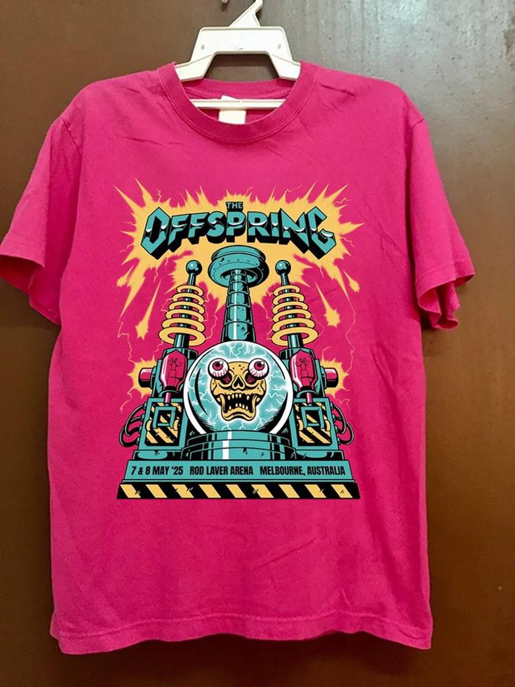 The Offspring Melbourne Australia 2025 Performance T Shirt Pink All Size BT746 Unisex T-Shirt M
